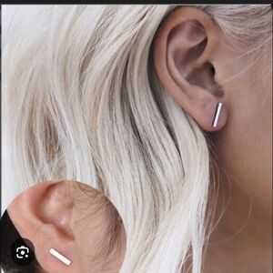 Bar Stud Sterling Silver Flower Backing Pair - 925